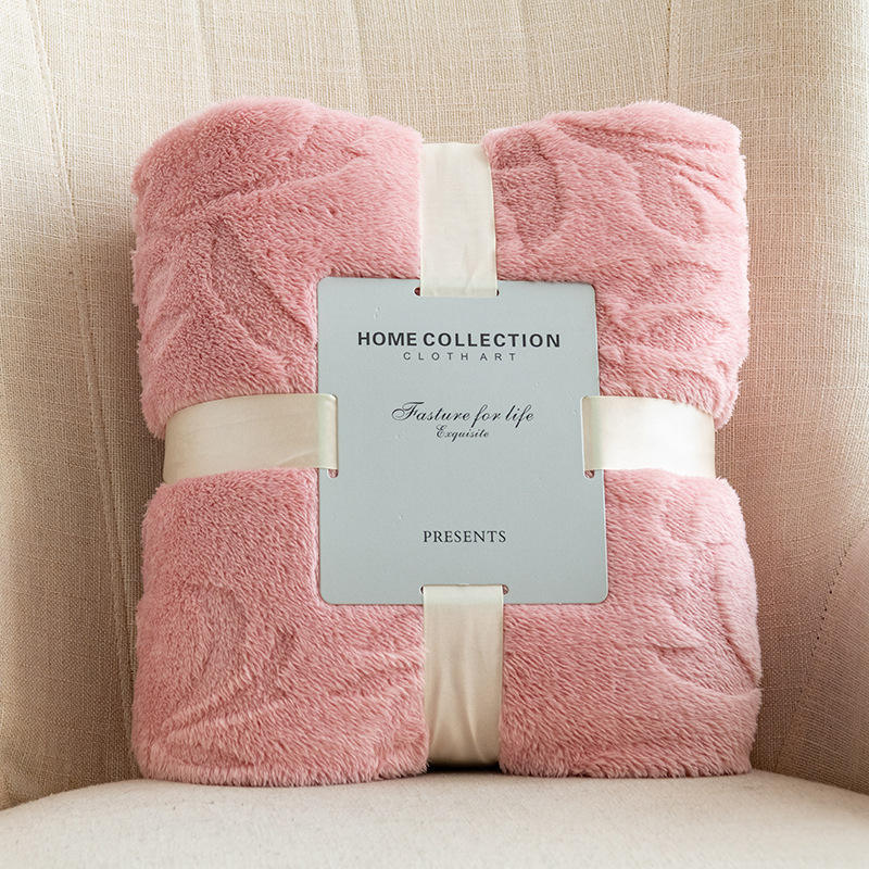 Jacquard  Chunky Plush Fleece Flannel Blankets