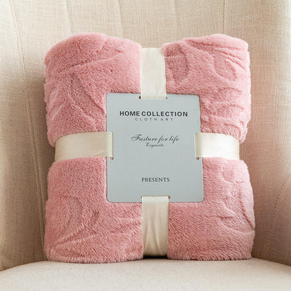 Jacquard  Chunky Plush Fleece Flannel Blankets