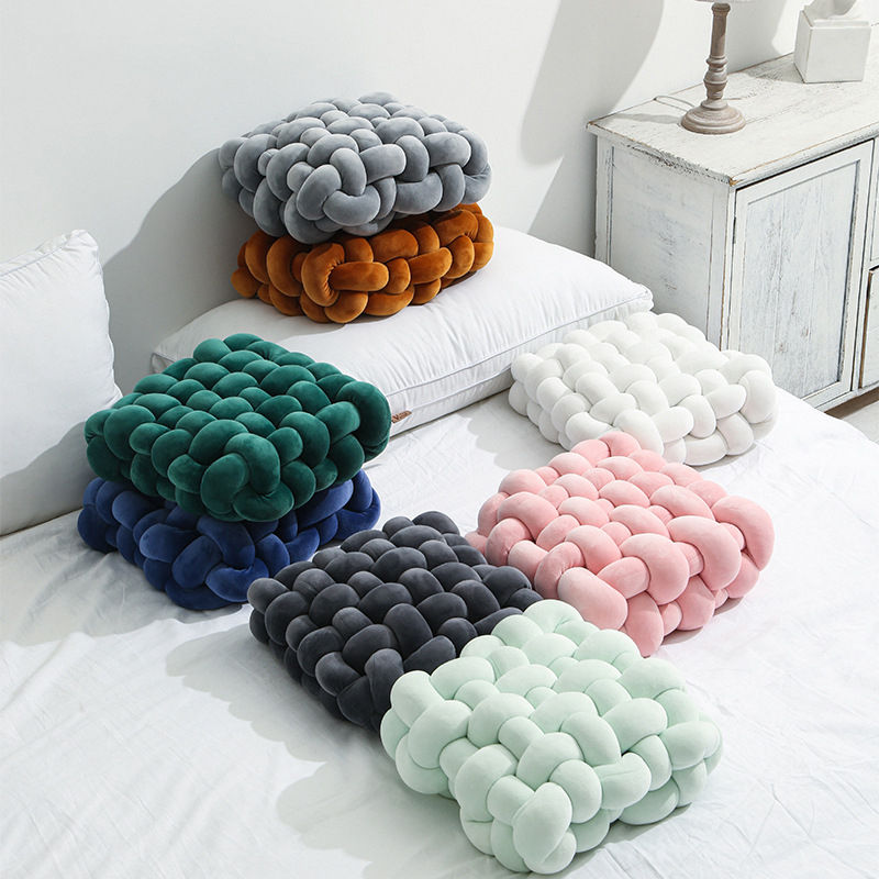 Solid Knot Design Square Decorative Pillows & Cushions
