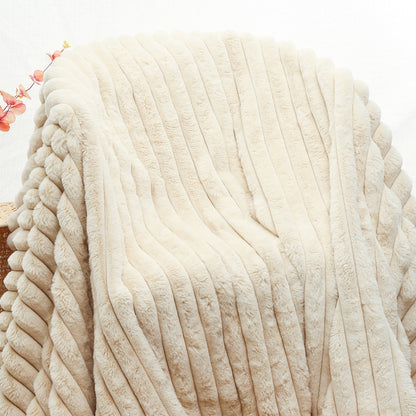 Soft Fax Fur Fleece Blanket Throw