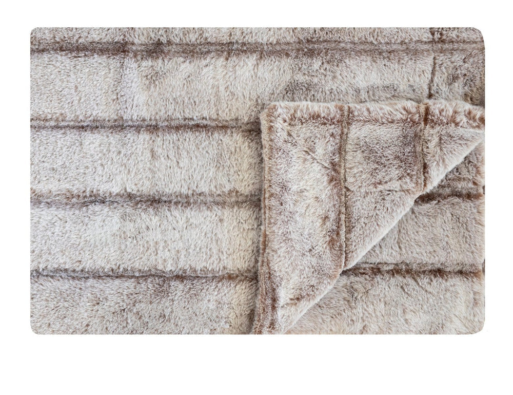 Faux Fur Plush Fleece Blanket Throw