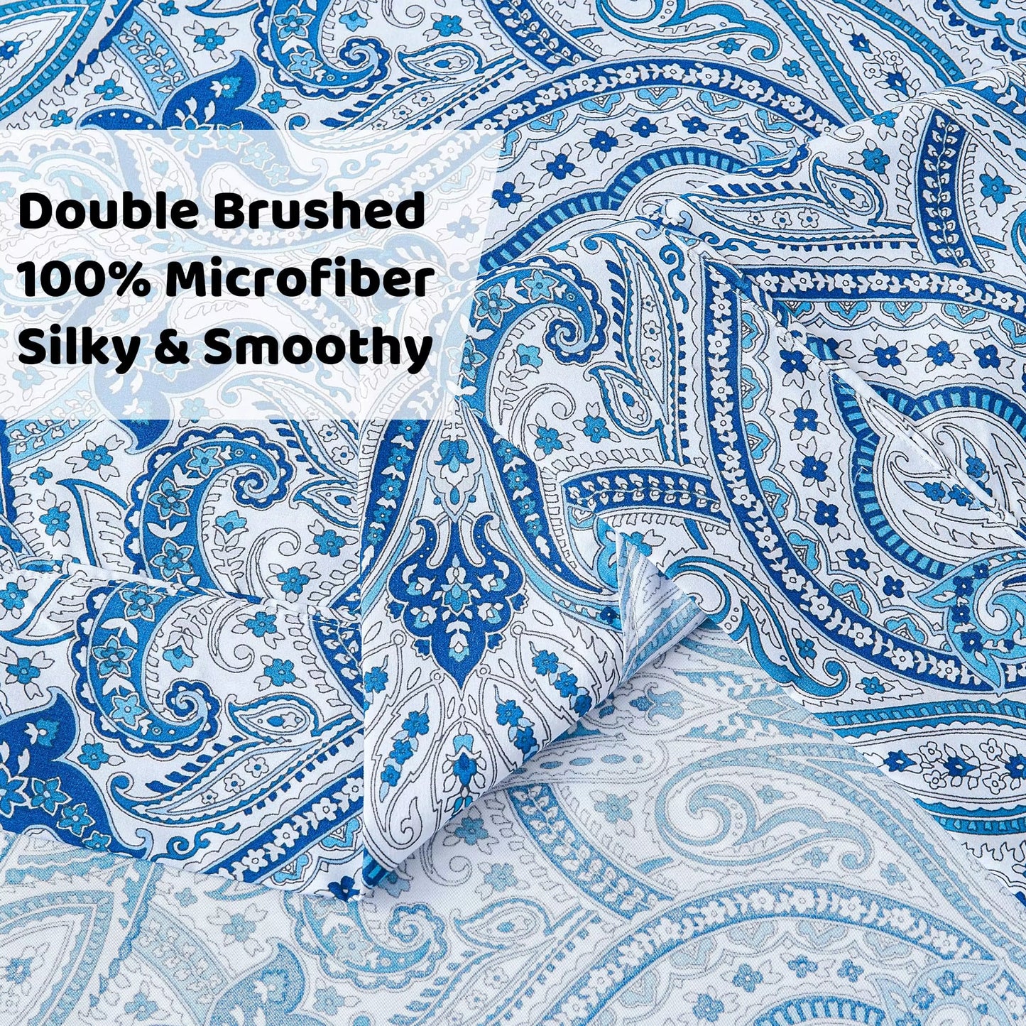 3 Piece Microfiber Floral Printed Sheets Set