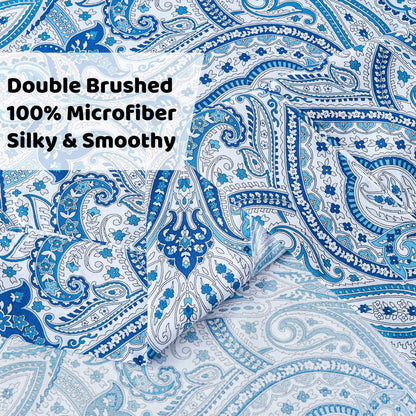 3 Piece Microfiber Floral Printed Sheets Set