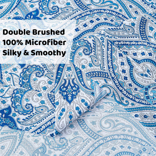 3 Piece Microfiber Floral Printed Sheets Set