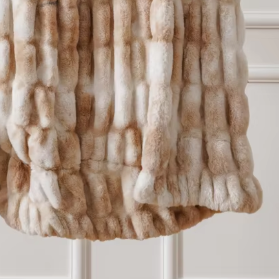 Plush Minky Rabbit Fur Throw