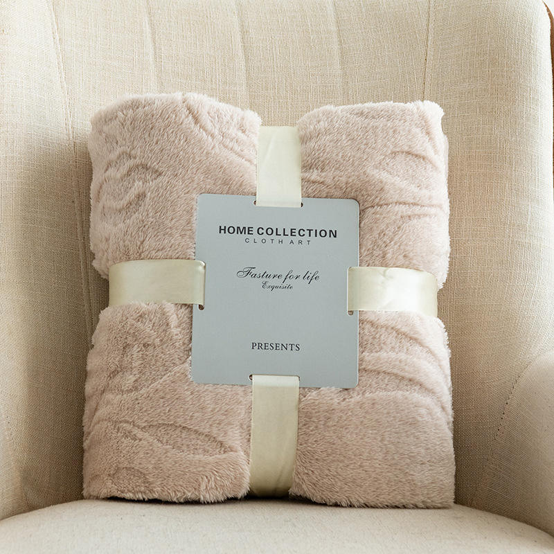 Jacquard  Chunky Plush Fleece Flannel Blankets