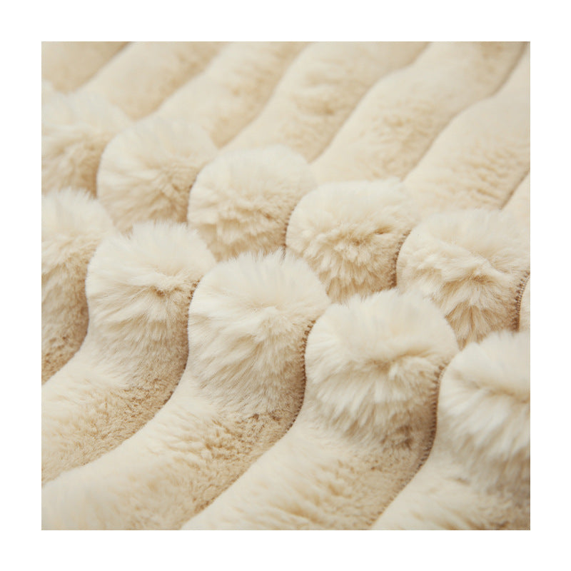Soft Fax Fur Fleece Blanket Throw