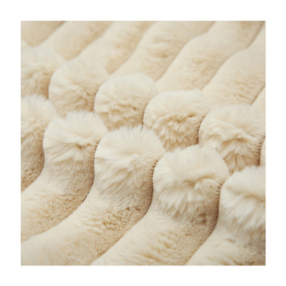 Soft Fax Fur Fleece Blanket Throw