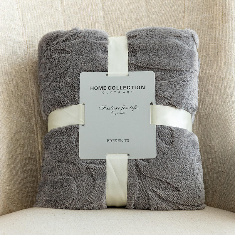 Jacquard  Chunky Plush Fleece Flannel Blankets