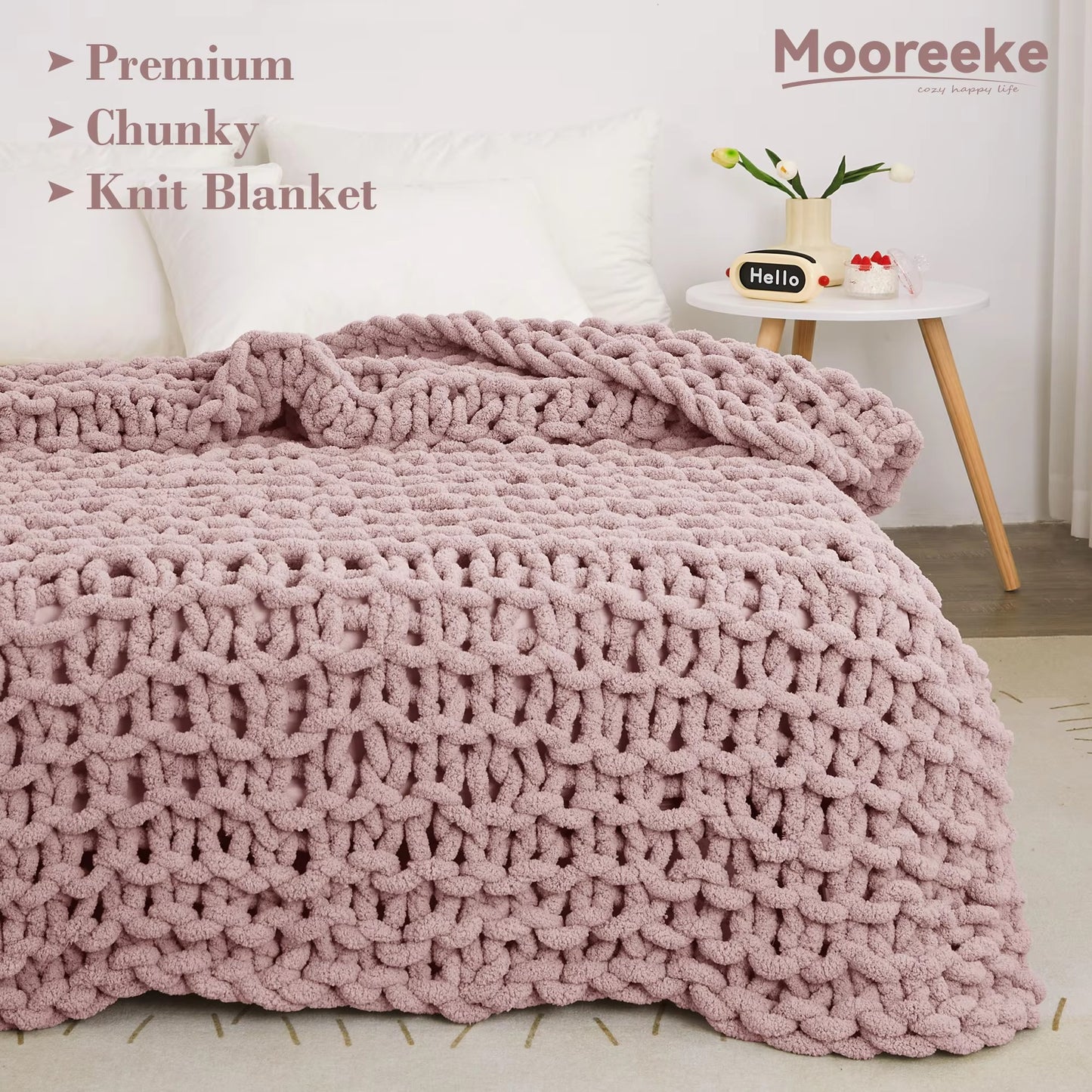 Chunky Knit Chenille Blankets
