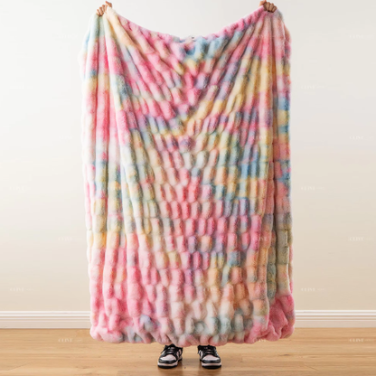 Plush Minky Rabbit Fur Throw