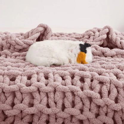 Chunky Knit Chenille Blankets