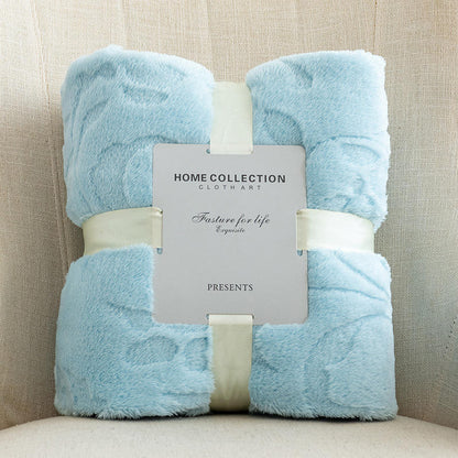 Jacquard  Chunky Plush Fleece Flannel Blankets