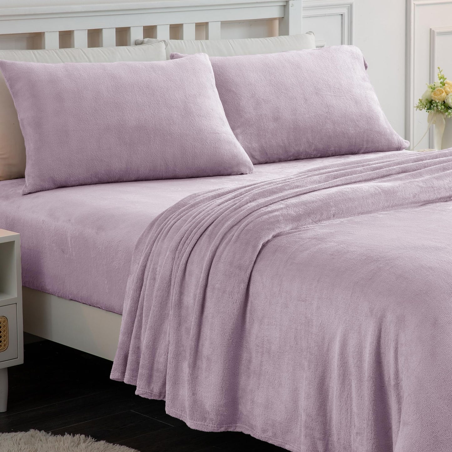 Wholesale Solid Flannel Bedding Set