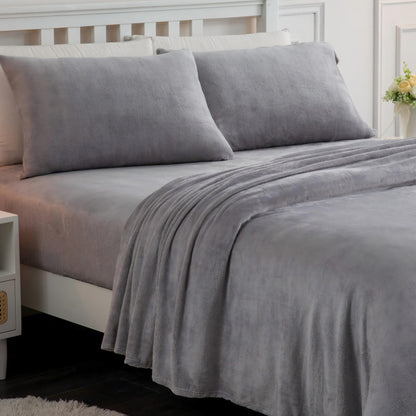 Wholesale Solid Flannel Bedding Set