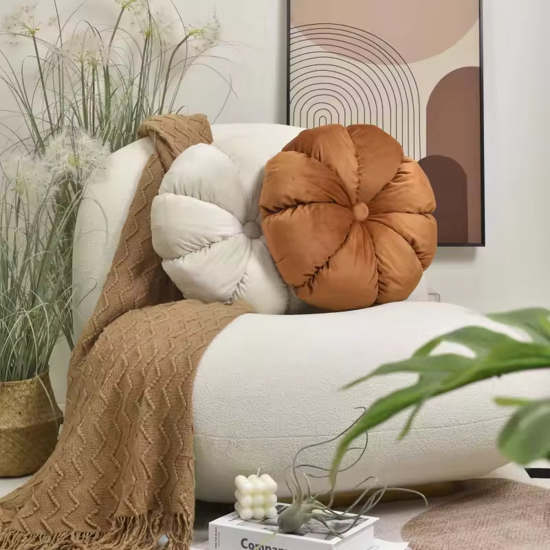 Soft Round Wind Flower Pillows