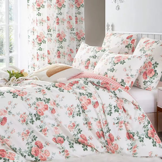 100% Microfiber Plant Flowers Print Comforter Sets