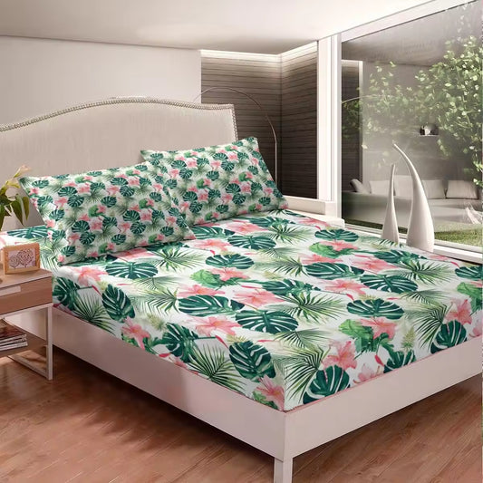 Custom Flower Floral Queen Size Kids Bed Sheets Set