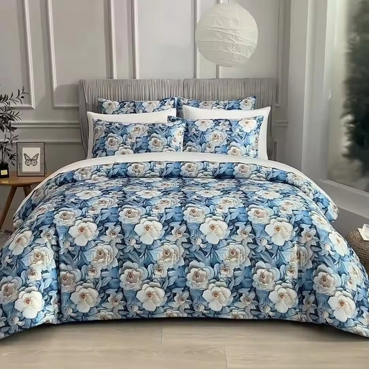 Digital 5D Printing 90gsm Polyester Pillowcase Comforter Sets