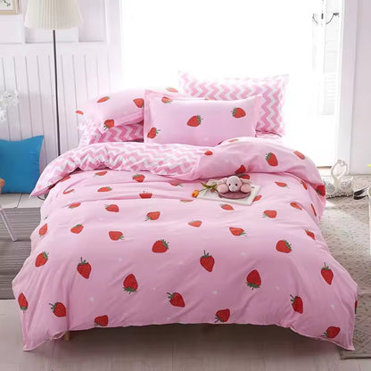 Cute Fruit Print Duvet Covers Comforters Set
