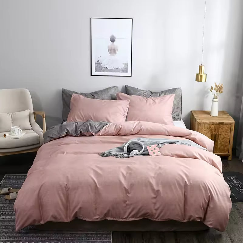 Plain Color Textured Pattern Brushed Comforter Sets