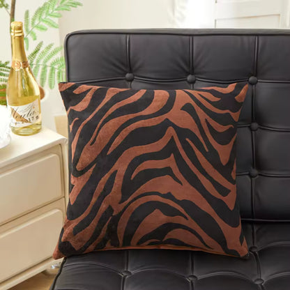 Zebra Printed Square Sofa Pillows & Cushions