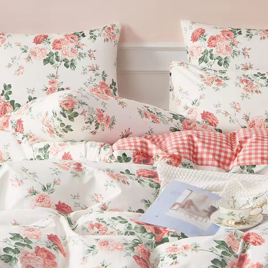 100% Microfiber Plant Flowers Print Comforter Sets