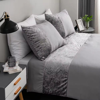 Velvet Splicing Duvet Covers Three Piece Duvet Cover Sets