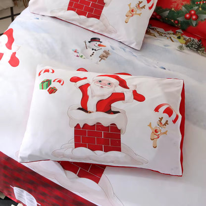 Full Size Merry Christmas Santa Claus Printed Comforter Sets
