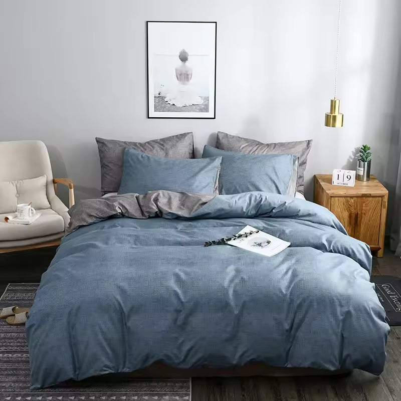 Plain Color Textured Pattern Brushed Comforter Sets