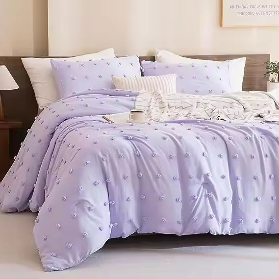 Breathable Plain Color Soft Fluffy Duvet Cover Sets