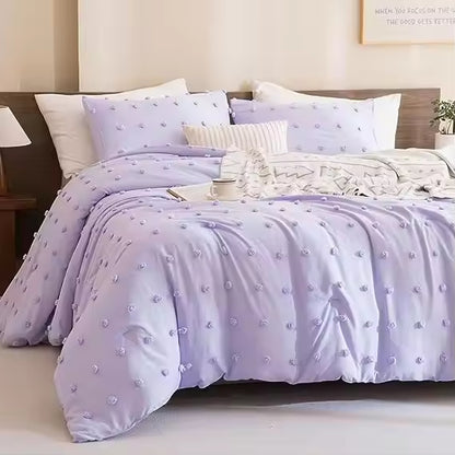 Breathable Plain Color Soft Fluffy Duvet Cover Sets