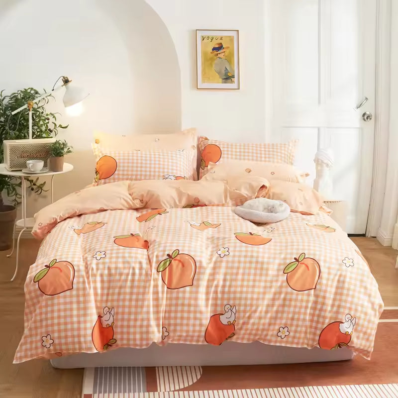 Cute Fruit Print Duvet Covers Comforters Set