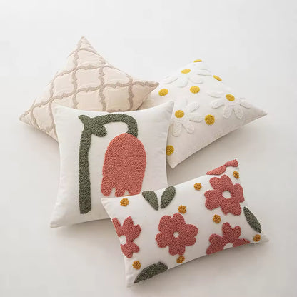 Nordic Flower Tufted Pillows & Cushions