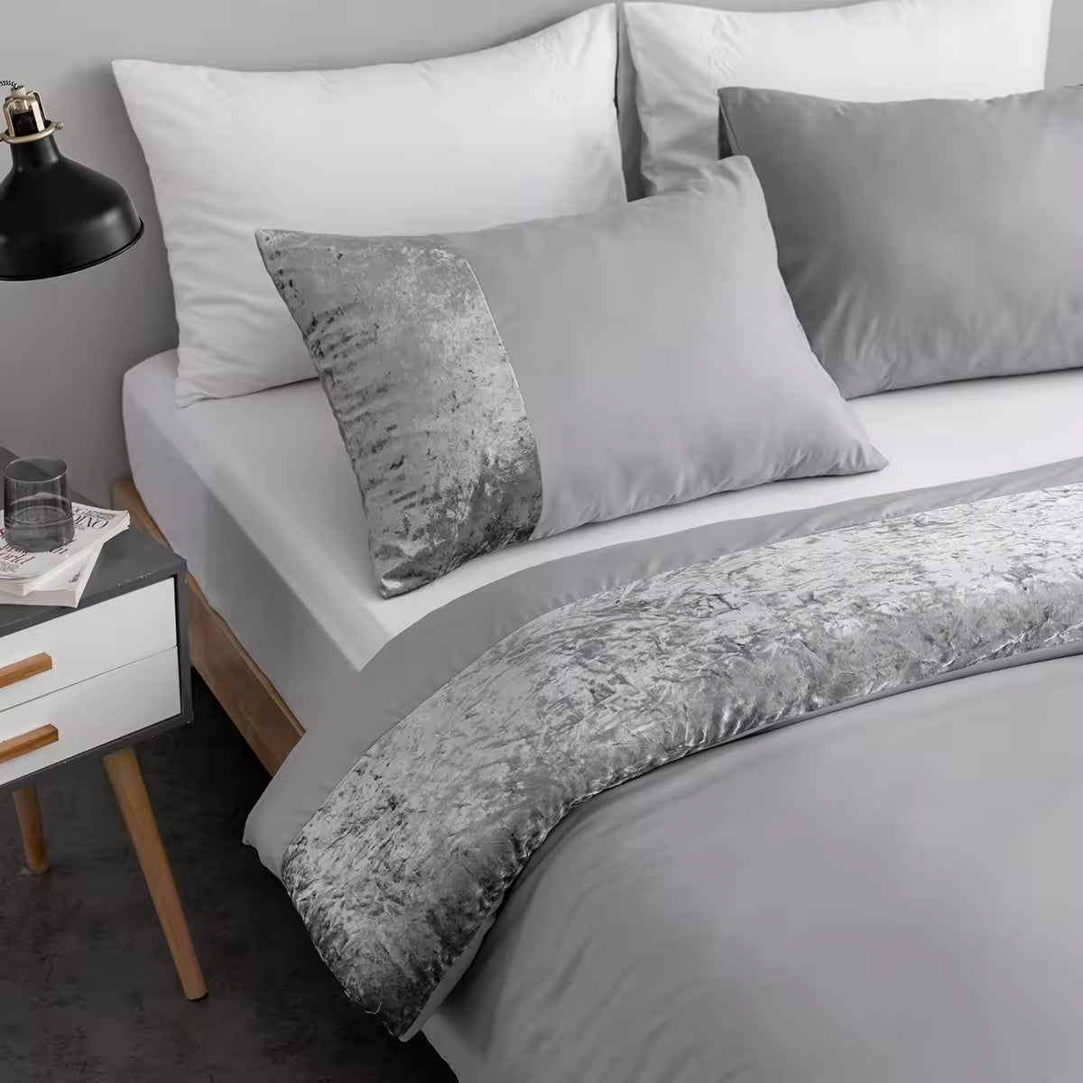 Velvet Splicing Duvet Covers Three Piece Duvet Cover Sets