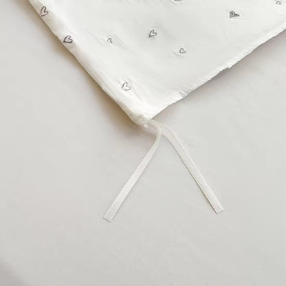 Customized 90gsm Polyester Bow Printed Children Duvet Cover Sets