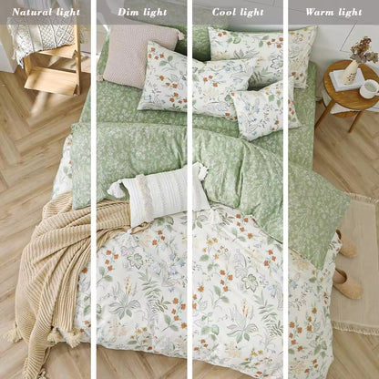 3-piece Floral Prints Double Sided Duvet Cover Comforters Set
