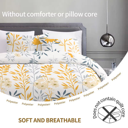 Autumn Colors Plants and Flowers Print  Comforter Sets