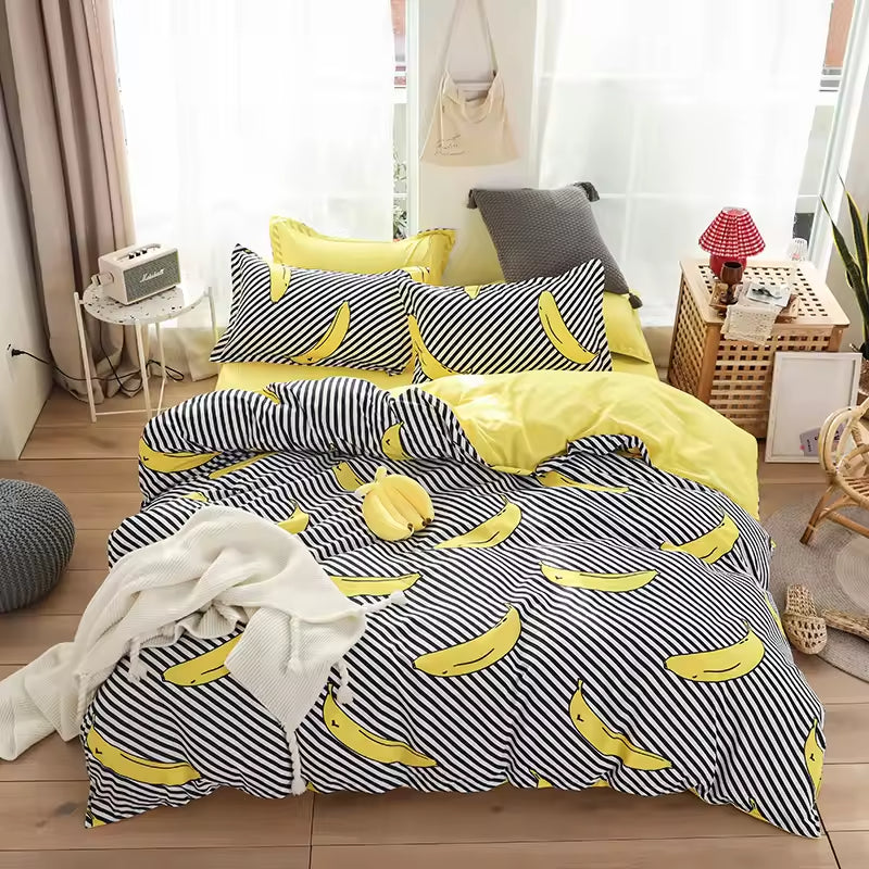 Cute Fruit Print Duvet Covers Comforters Set