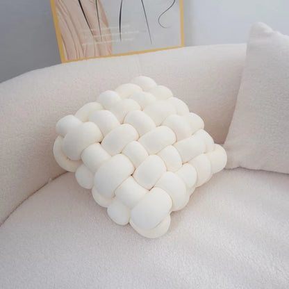 Square Woven Sofa Back Plush Decorative Cushions