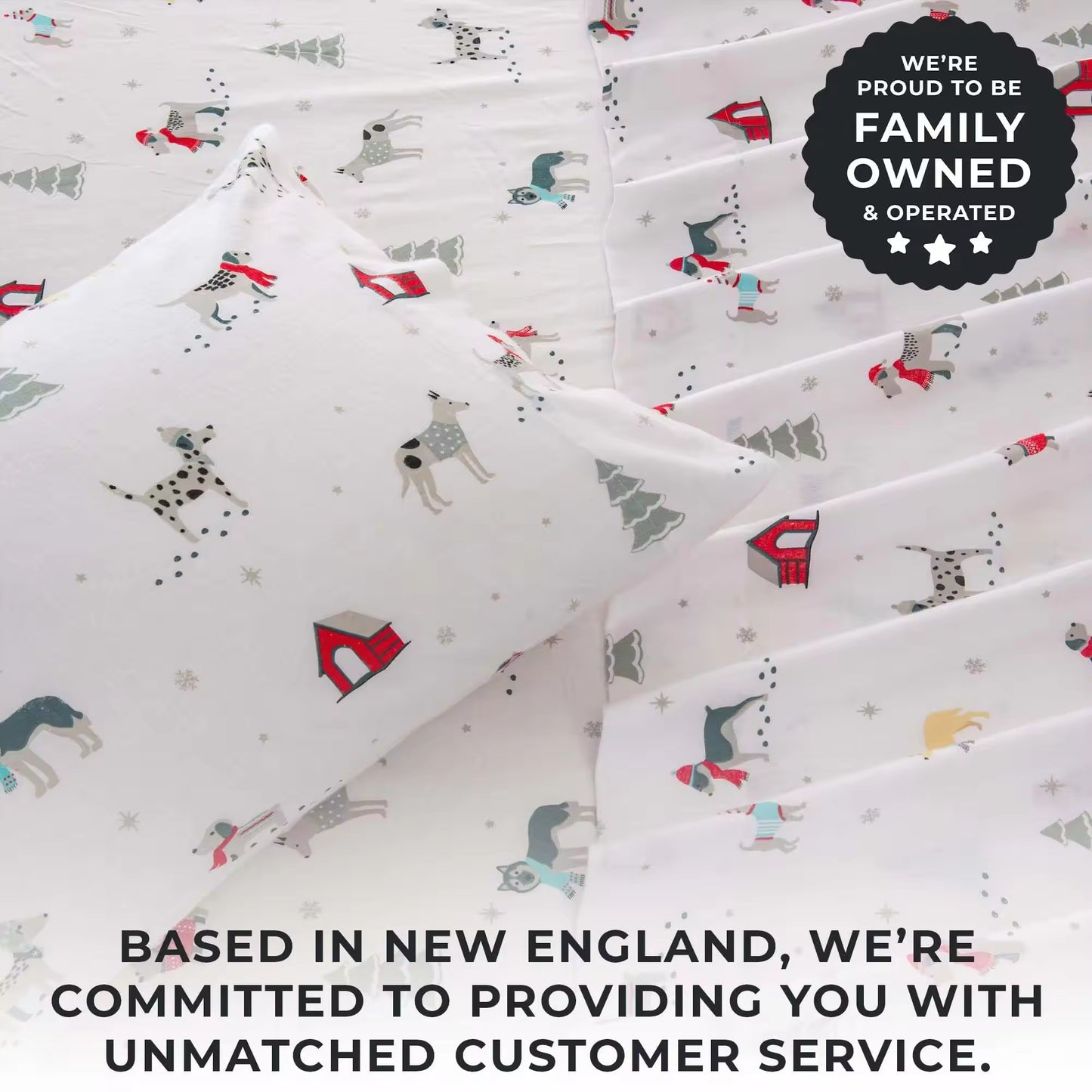 4-Piece Christmas Children's Holiday Printed Bed Sheets Set