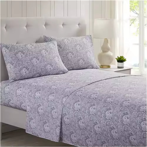 Custom Solid Color Printed Microfiber Bed Sheets Set