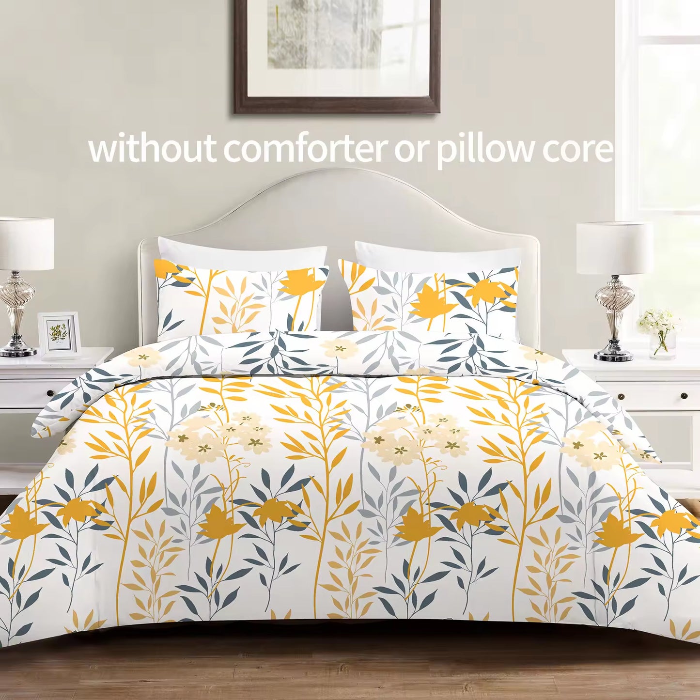 Autumn Colors Plants and Flowers Print  Comforter Sets