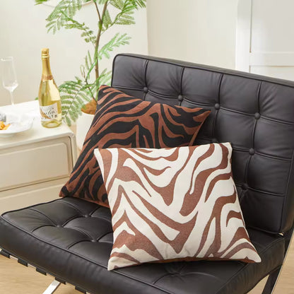 Zebra Printed Square Sofa Pillows & Cushions
