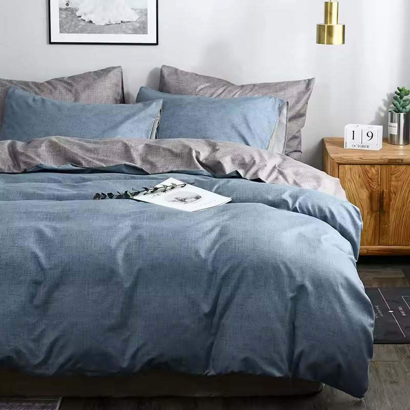 Plain Color Textured Pattern Brushed Comforter Sets
