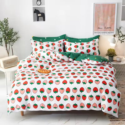 Cute Fruit Print Duvet Covers Comforters Set