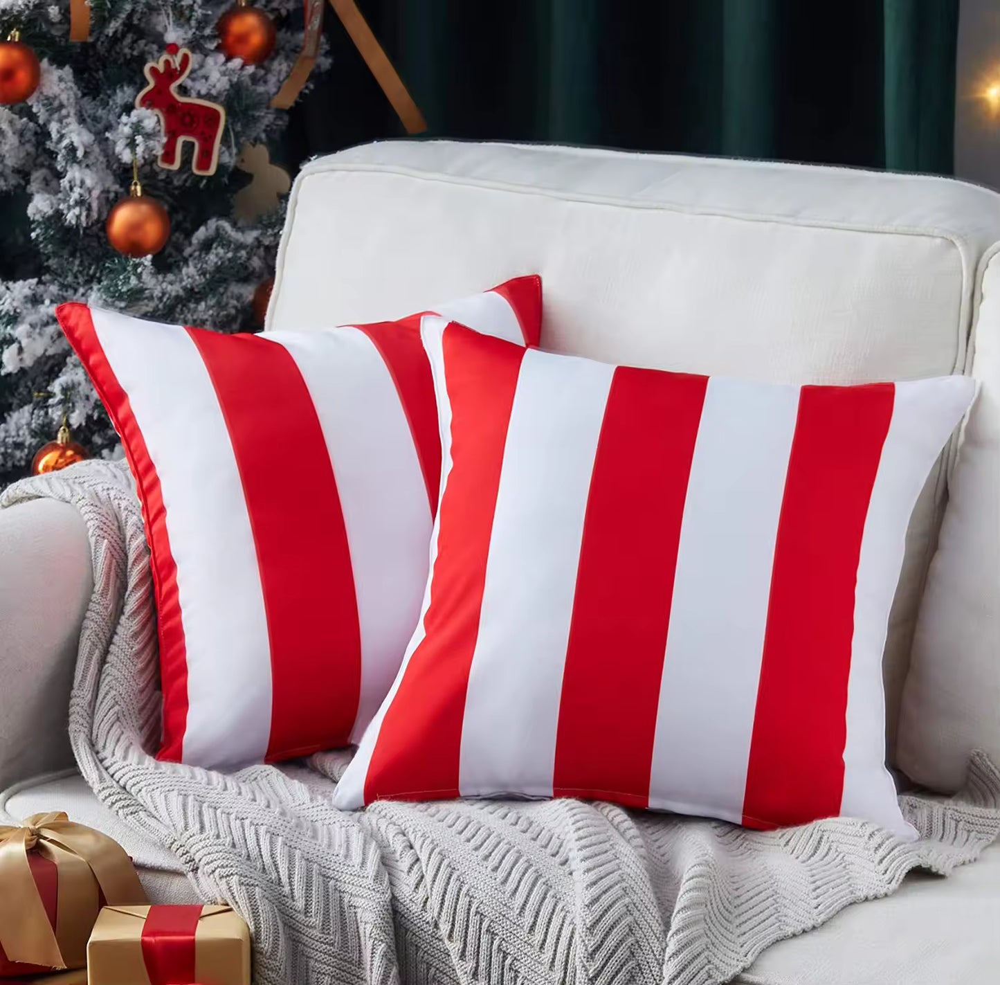 Outdoor Waterproof Stripe Pillows