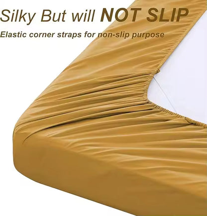 Cooling Bamboo with Elastic Corner Straps Bed Sheet Set