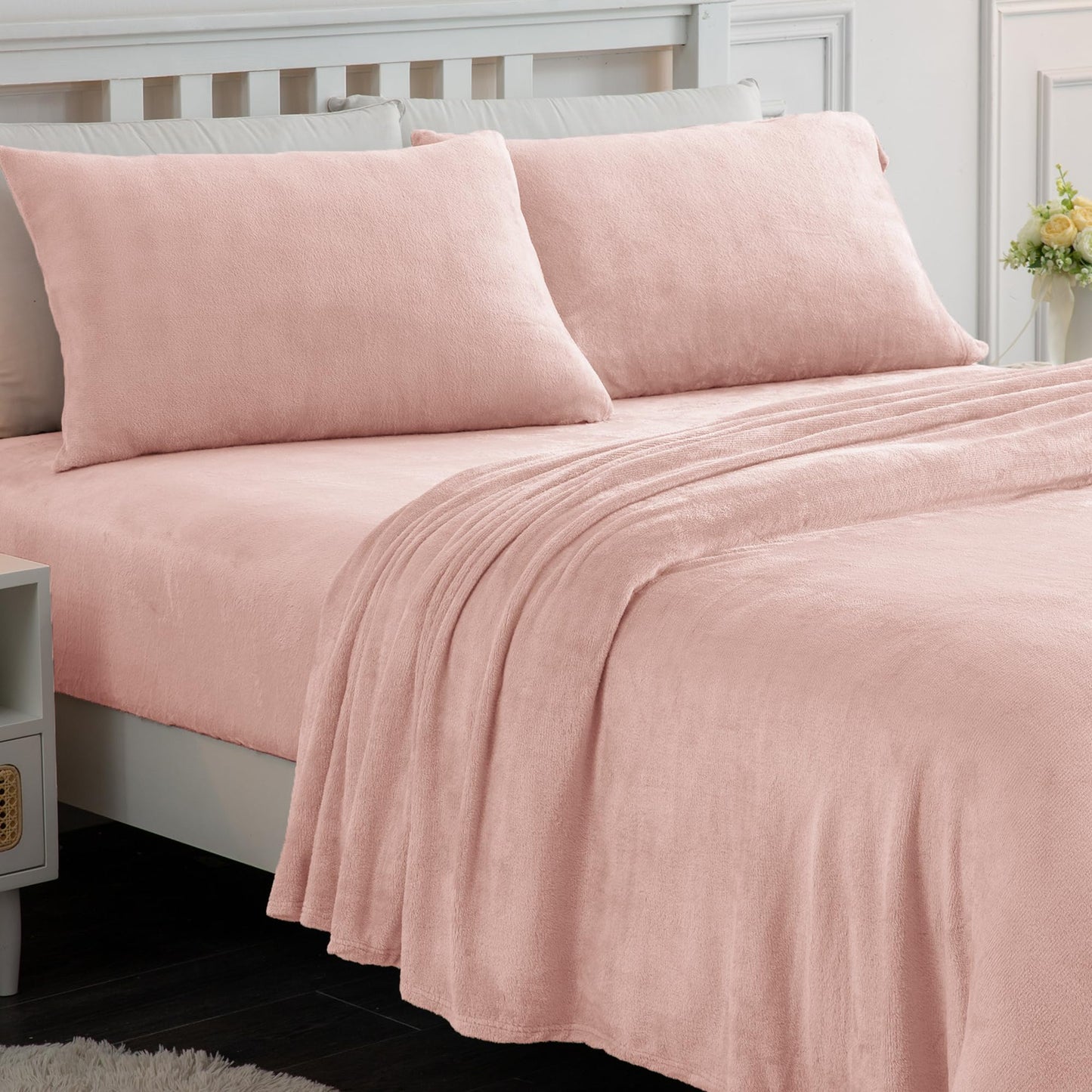 Wholesale Solid Flannel Bedding Set