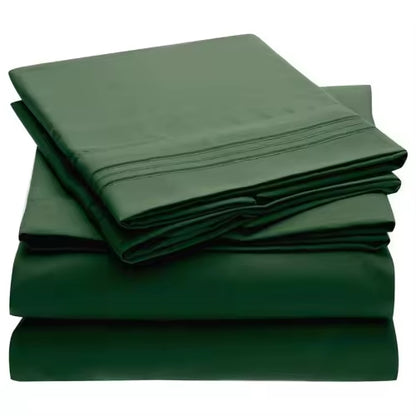 Custom Solid Color Printed Microfiber Bed Sheets Set